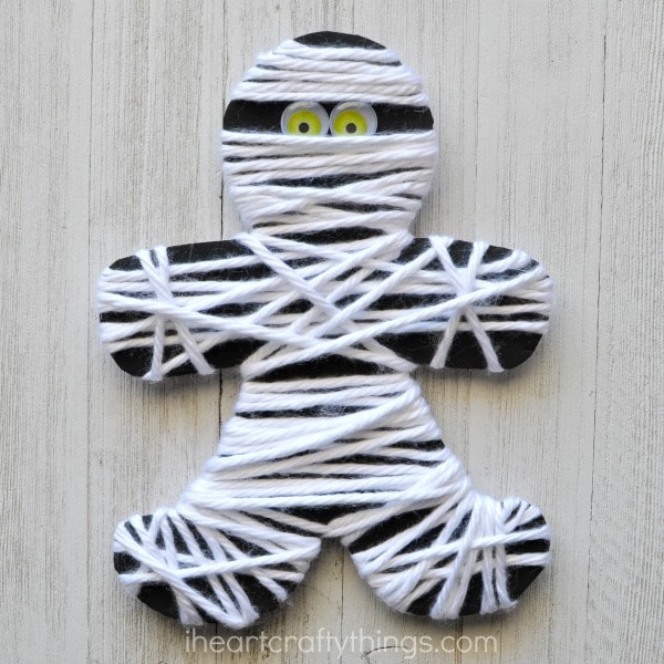 yarn wrapped mummy